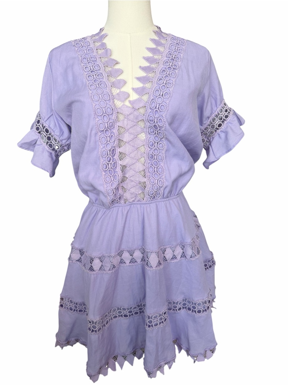 P Peixoto Ora Dress in Dusty Lavender